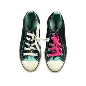 Converse Chuck Taylor All Star Black Teal Pink Sneakers 1 Big Kid